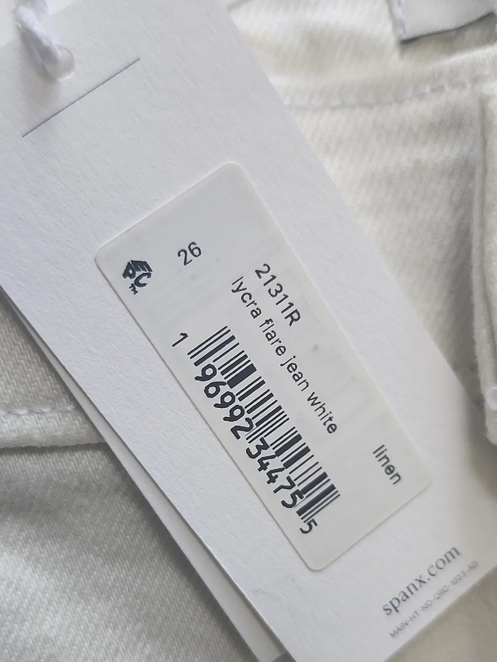 Spanx Lycra Flare Jean White Sz26 (3X) NWT